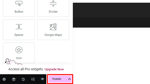 click the Publish button to make your page live click the Publish button to make your page live