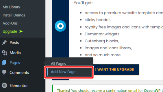 Add a New Page Add a New Page