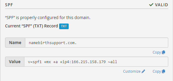 SPF Record Data in cPanel SPF Record Data in cPanel