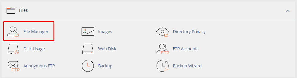 File Manager in cPanel File Manager in cPanel