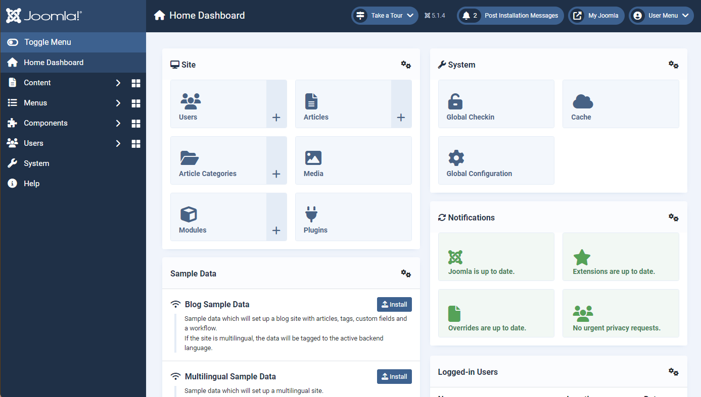 Accessing the Joomla dashboard by logging in as administrator Joomla administrator login page