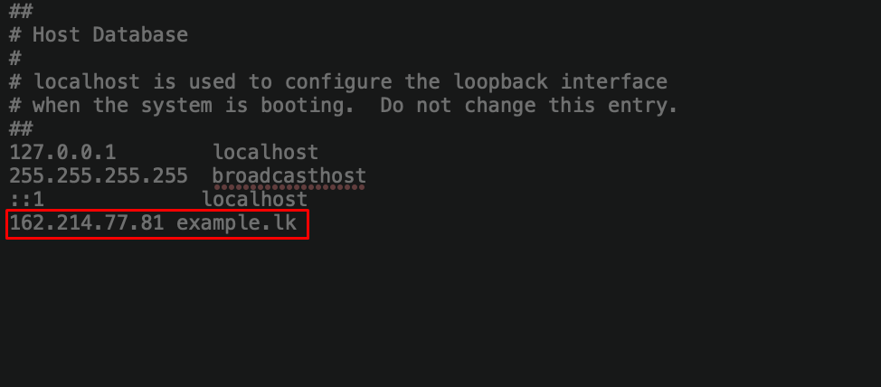 Editing the Hosts File on macOS