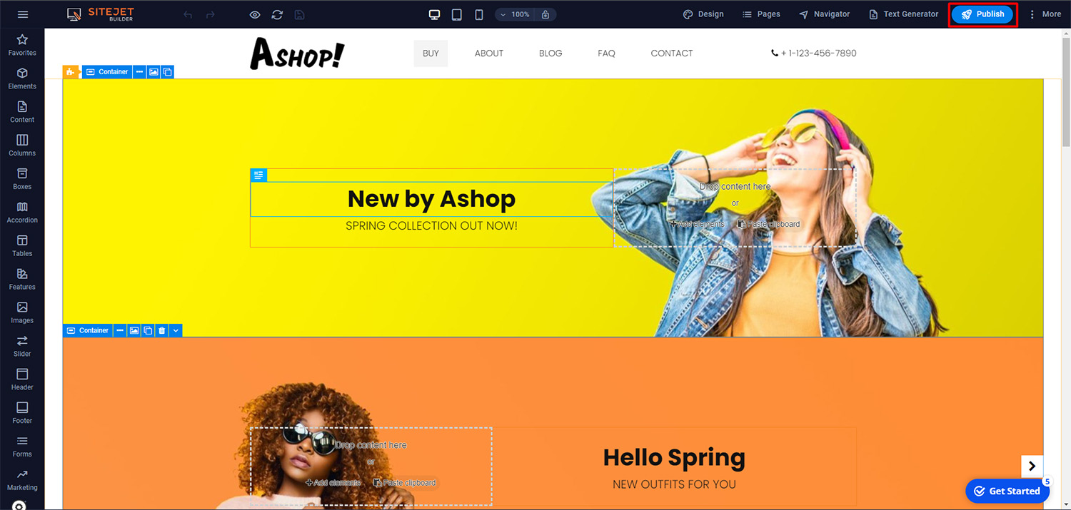 Publishing website using Sitejet Builder Publishing website using Sitejet Builder