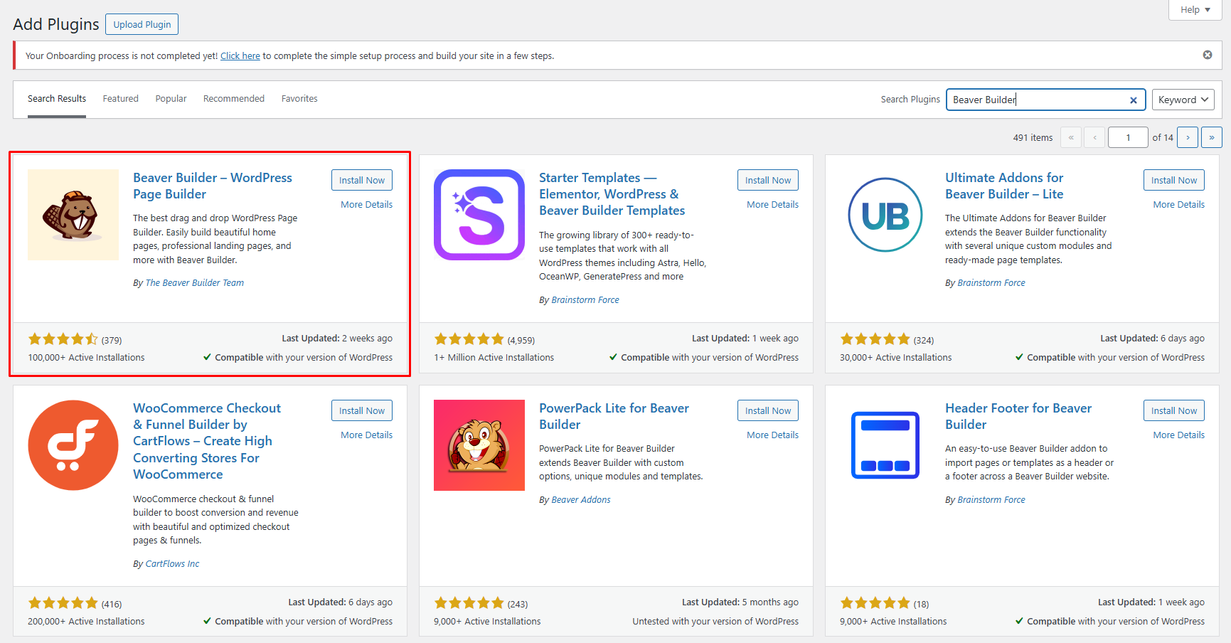 Install Beaver Builder Plugin Installing Beaver Builder plugin from WordPress plugin directory