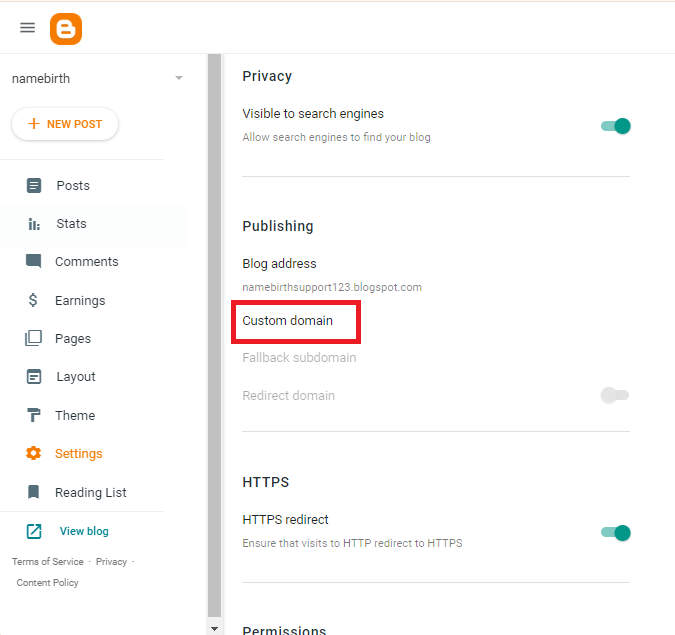 Blogger Custom Domain Button Blogger Custom Domain Button Preview