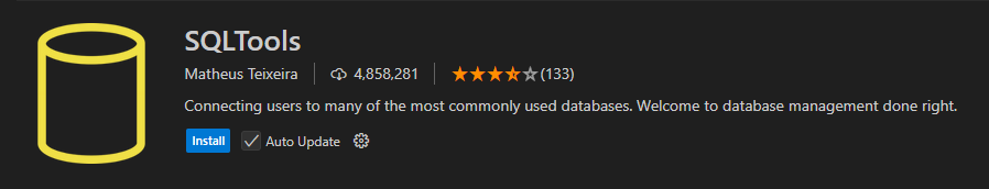 Installing SQL Tools in VS Code Installing SQL Tools in VS Code