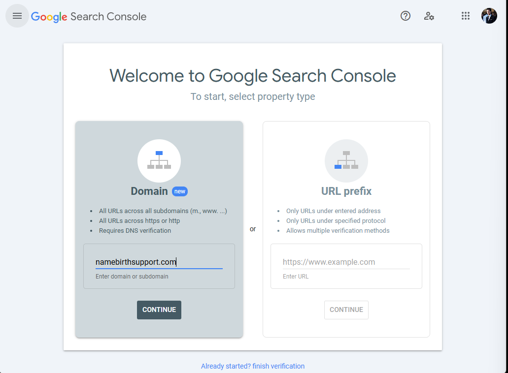 Add Property Options in Google Search Console Add property options in Google Search Console