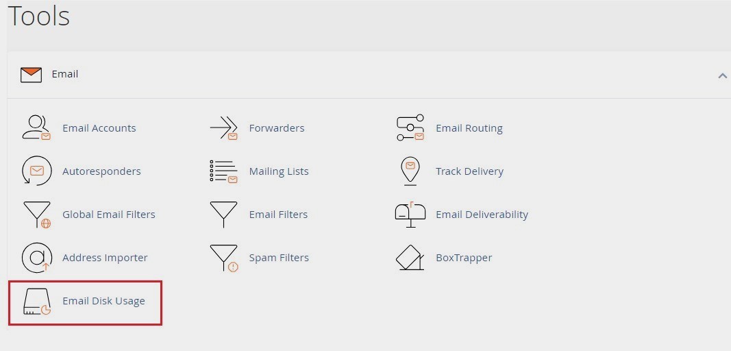 Email Disk Usage in cPanel for Optimizing Storage Email Disk Usage Tool in cPanel for Managing Storage