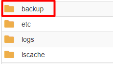 Double Click on the newly created backup folder Go inside to the newly created backup folder