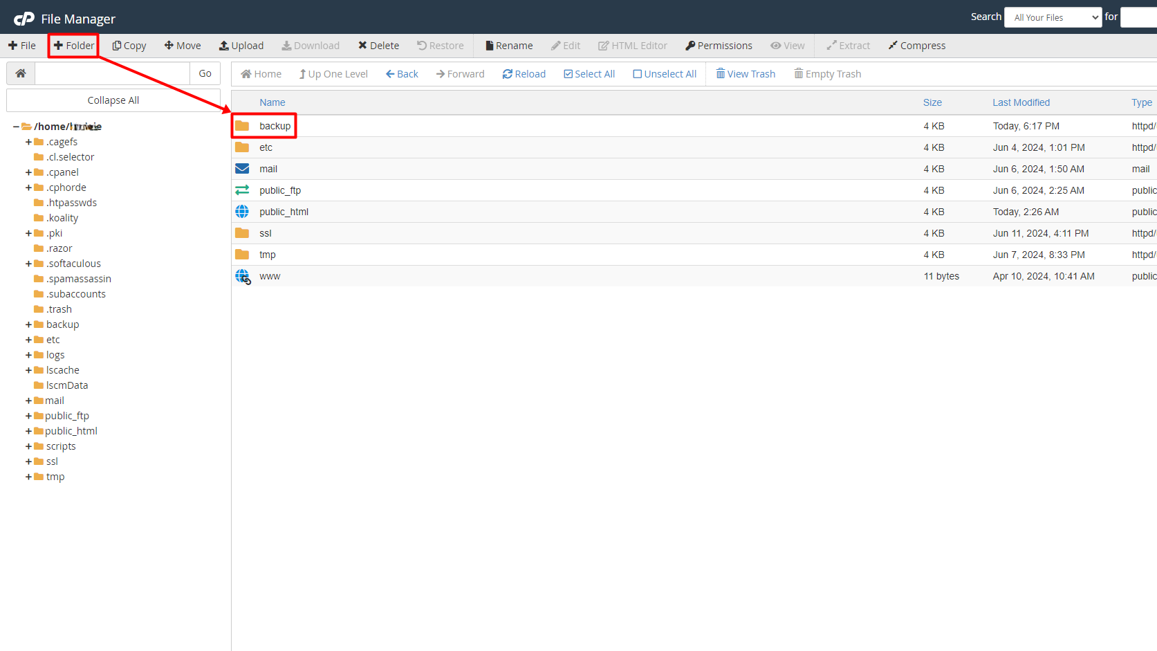 Create A Backup Folder Create a new folder named 'Backup'