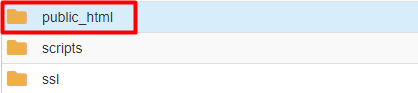Go inside to the public_html folder Click on the public_html folder in your backup folder
